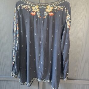 Tops | Johnny Was Embroidered Blouse | Poshmark